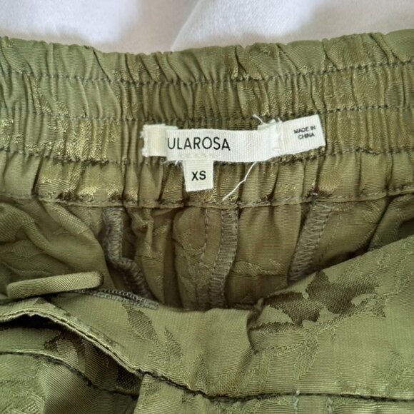 Tularosa Olive Green Satin Pants - Picture 3 of 5